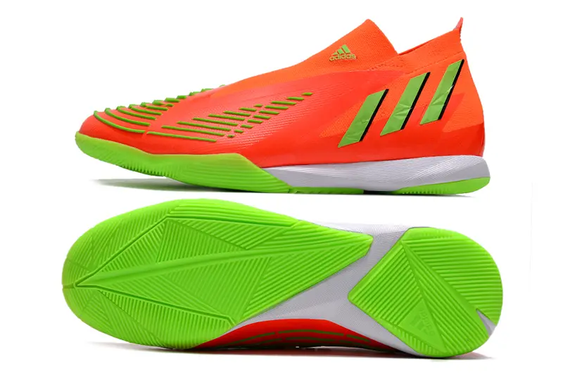 Adidas Predator Edge+ Laceless IC - Orange/Electric Green/Neon Orange