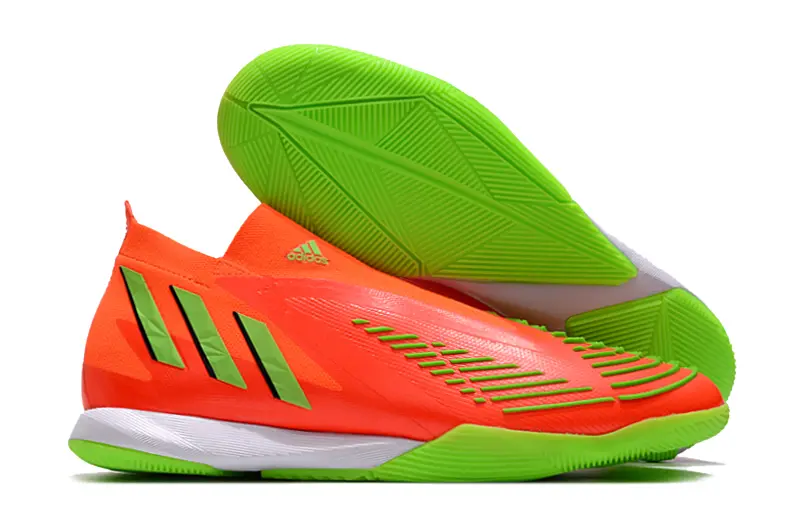 Adidas Predator Edge+ Laceless IC - Orange/Electric Green/Neon Orange