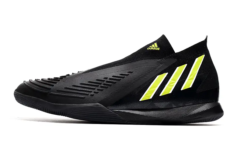 Adidas Predator Edge+ Laceless IC - Black/Neon Yellow/Graphite Grey