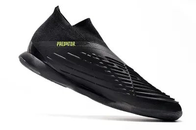Adidas Predator Edge+ Laceless IC - Black/Neon Yellow/Graphite Grey