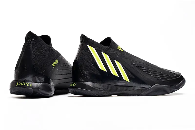 Adidas Predator Edge+ Laceless IC - Black/Neon Yellow/Graphite Grey