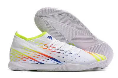 Adidas Predator Edge.3 IC - White/Fluorescent Yellow/Gradient Orange