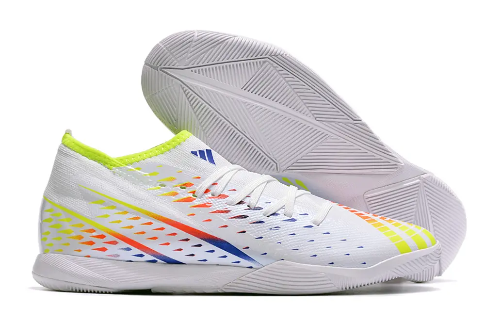 Adidas Predator Edge.3 IC - White/Fluorescent Yellow/Gradient Orange