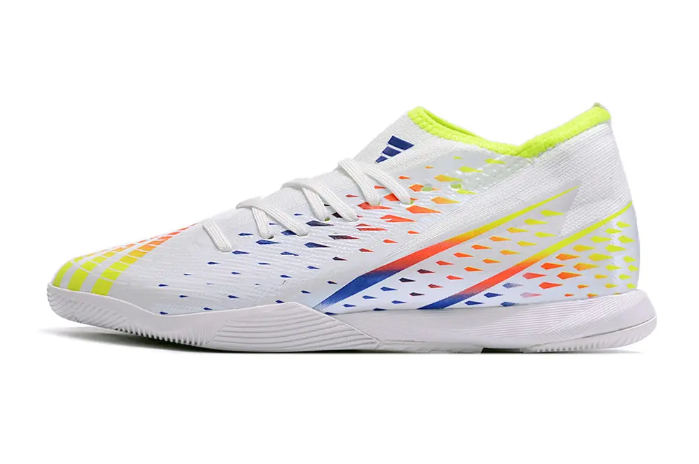 Adidas Predator Edge.3 IC - White/Fluorescent Yellow/Gradient Orange