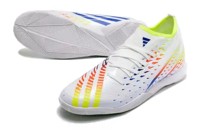 Adidas Predator Edge.3 IC - White/Fluorescent Yellow/Gradient Orange