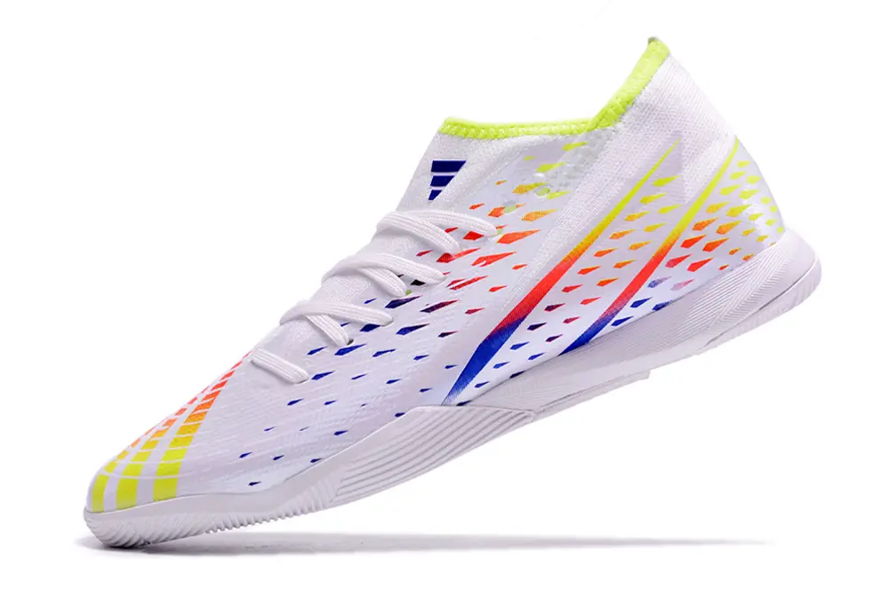 Adidas Predator Edge.3 IC - White/Fluorescent Yellow/Gradient Orange
