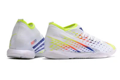 Adidas Predator Edge.3 IC - White/Fluorescent Yellow/Gradient Orange