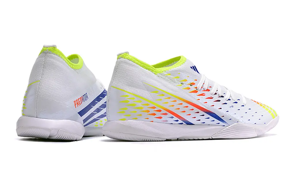 Adidas Predator Edge.3 IC - White/Fluorescent Yellow/Gradient Orange