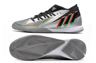 Adidas Predator Edge.3 IC - Silver/Vibrant Black/Neon Accents