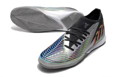 Adidas Predator Edge.3 IC - Silver/Vibrant Black/Neon Accents