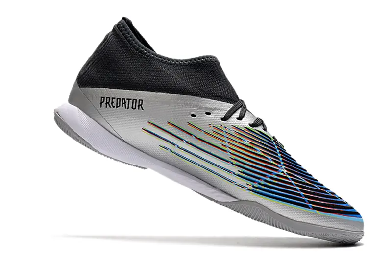 Adidas Predator Edge.3 IC - Silver/Vibrant Black/Neon Accents