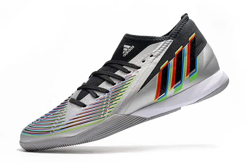 Adidas Predator Edge.3 IC - Silver/Vibrant Black/Neon Accents