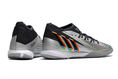 Adidas Predator Edge.3 IC - Silver/Vibrant Black/Neon Accents