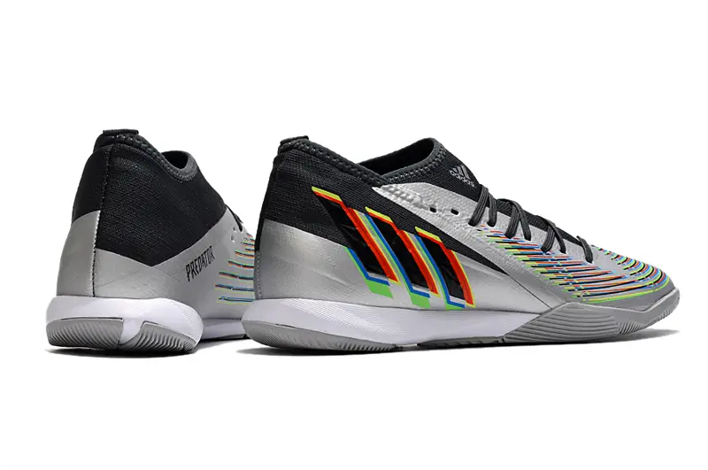 Adidas Predator Edge.3 IC - Silver/Vibrant Black/Neon Accents