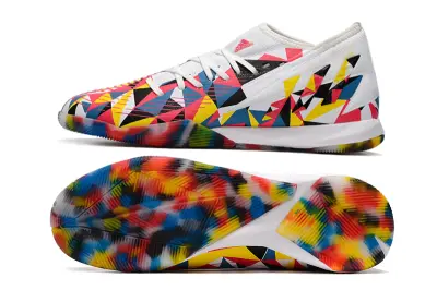 Adidas Predator Edge.3 IC - White/Vibrant Pink/Colorful Geometric