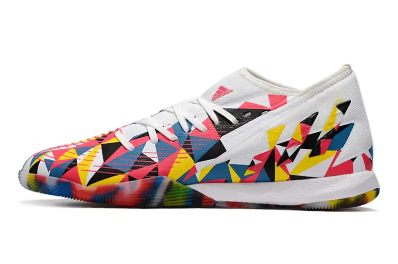 Adidas Predator Edge.3 IC - White/Vibrant Pink/Colorful Geometric