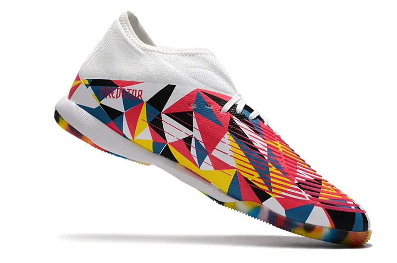 Adidas Predator Edge.3 IC - White/Vibrant Pink/Colorful Geometric