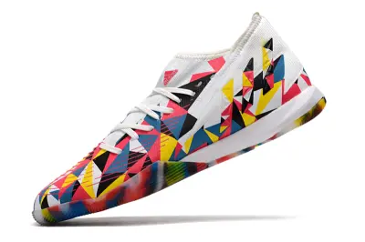 Adidas Predator Edge.3 IC - White/Vibrant Pink/Colorful Geometric