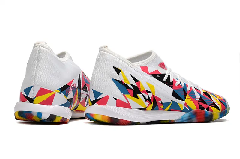 Adidas Predator Edge.3 IC - White/Vibrant Pink/Colorful Geometric