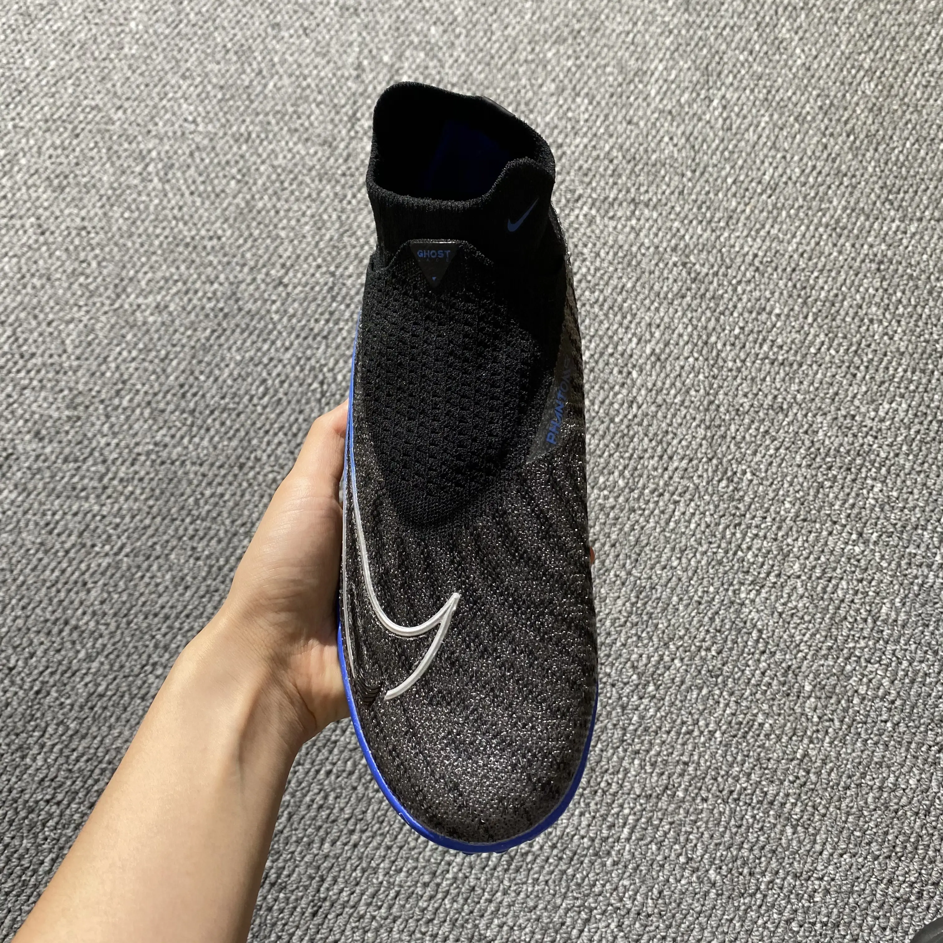 Nike Phantom GX Elite DF TF - Black/Electric Blue/Charcoal Grey