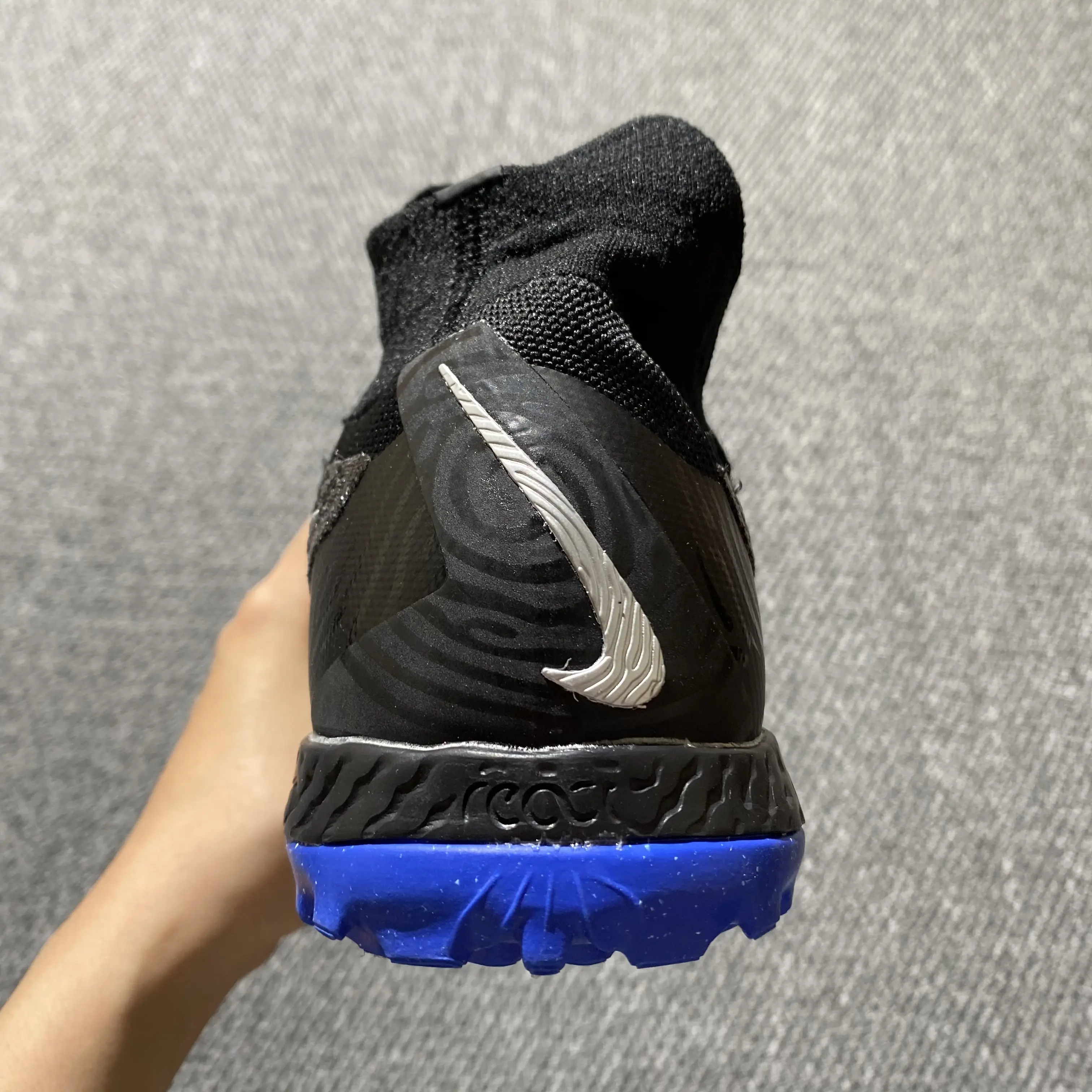 Nike Phantom GX Elite DF TF - Black/Electric Blue/Charcoal Grey