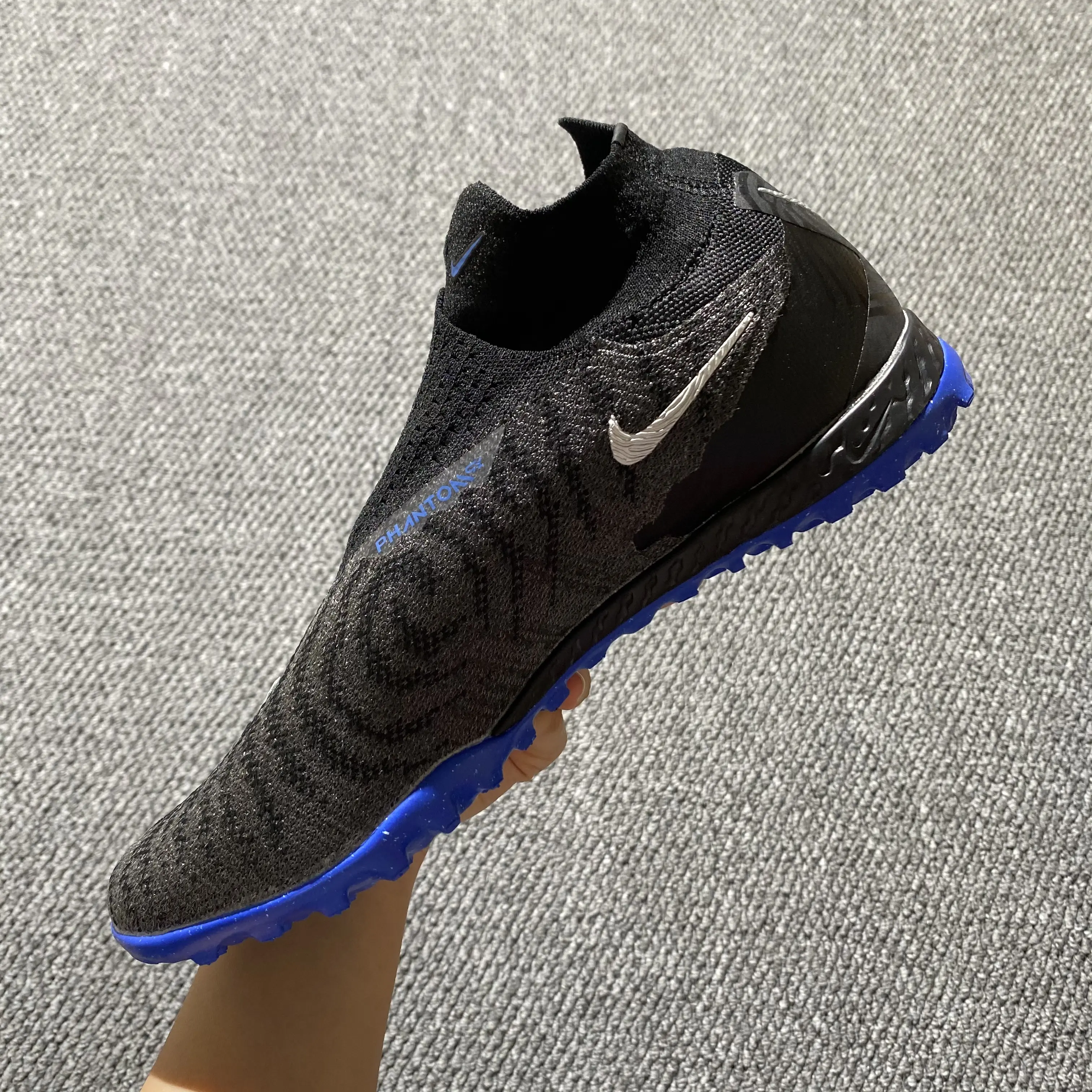 Nike Phantom GX Elite DF TF - Black/Electric Blue/Charcoal Grey