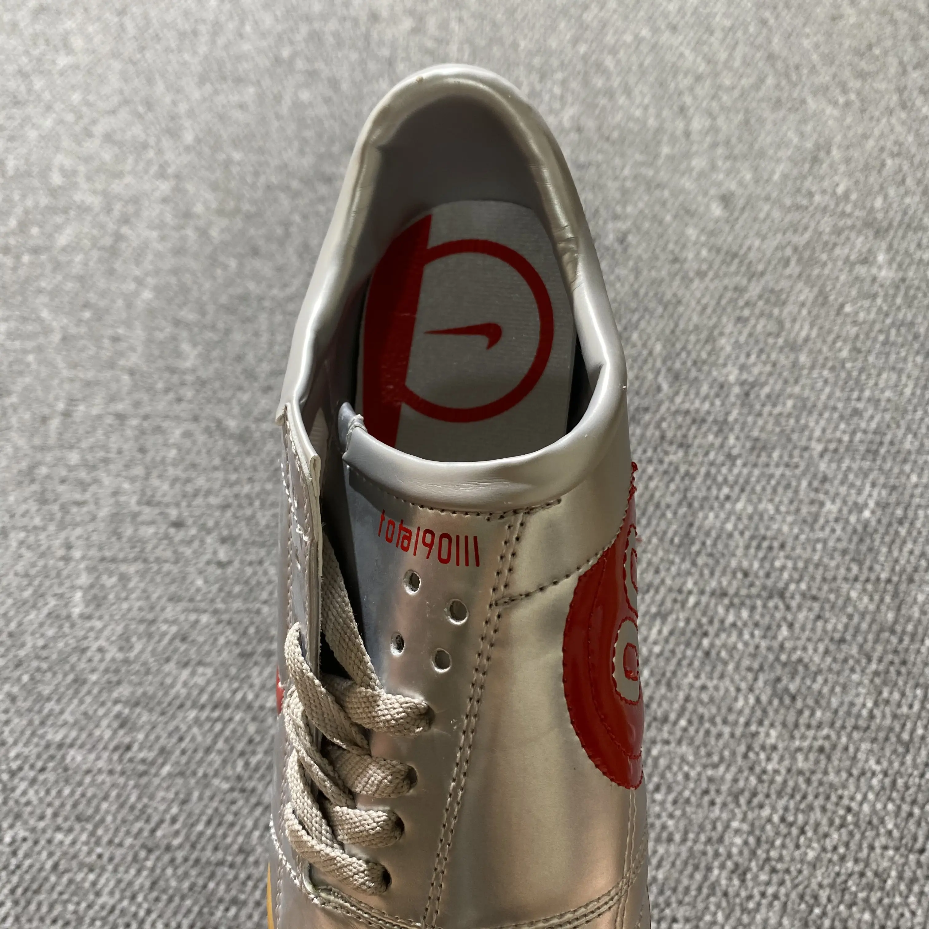 Nike Total 90 III TF - Silver/Metallic Silver/Bright Red