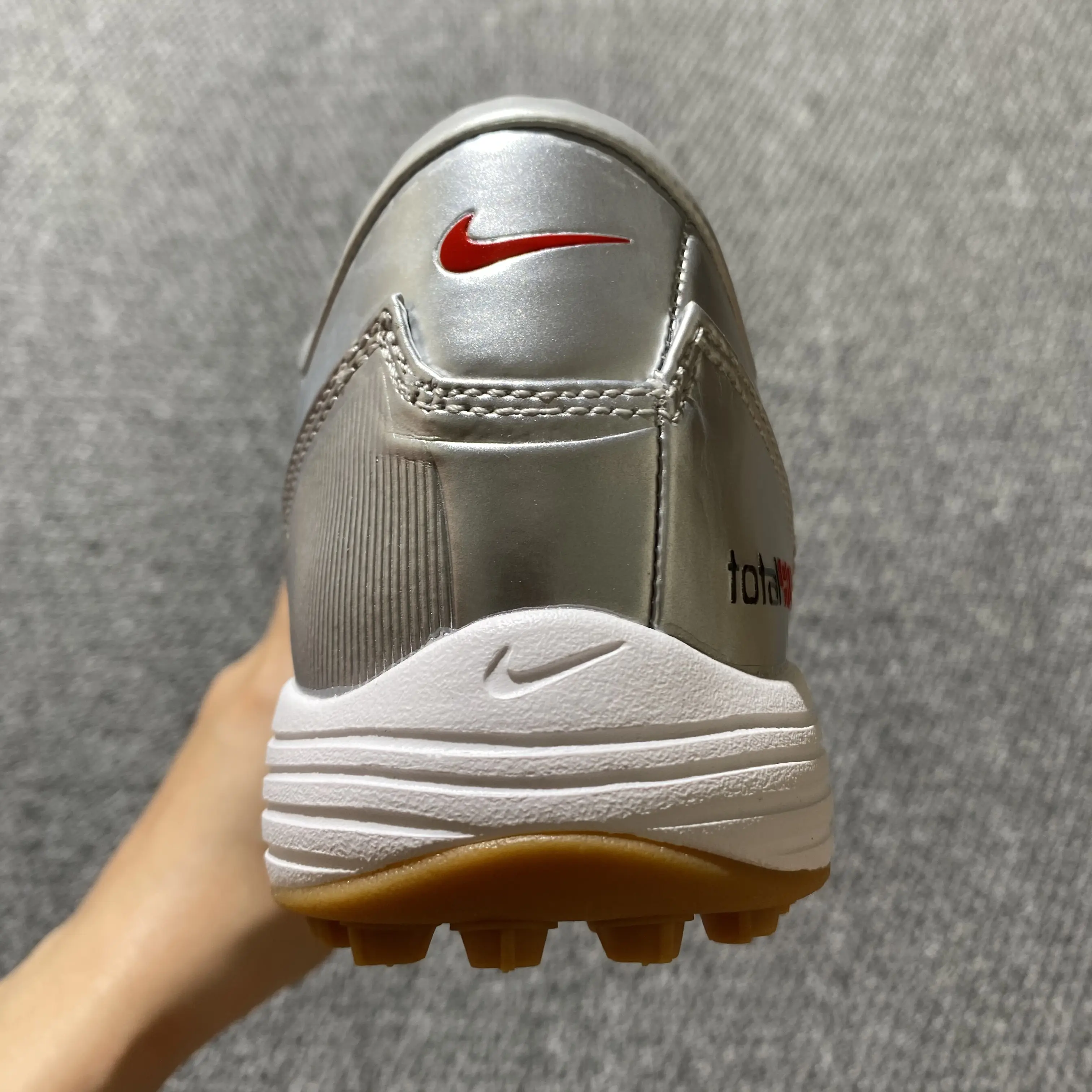 Nike Total 90 III TF - Silver/Metallic Silver/Bright Red