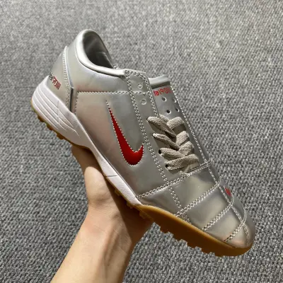 Nike Total 90 III TF - Silver/Metallic Silver/Bright Red
