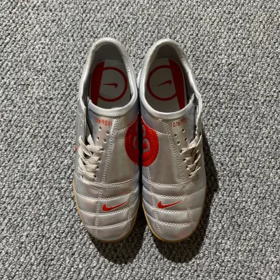 Nike Total 90 III TF - Silver/Metallic Silver/Bright Red