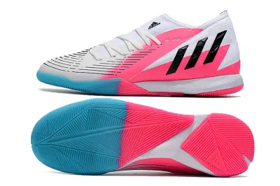 Adidas Predator Edge.3 IC - White/Electric Pink/Aqua Blue