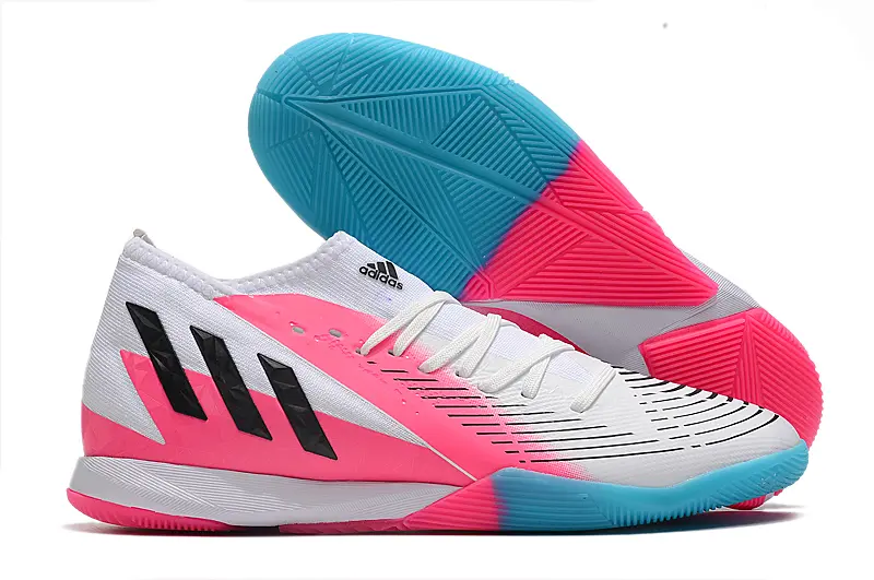 Adidas Predator Edge.3 IC - White/Electric Pink/Aqua Blue