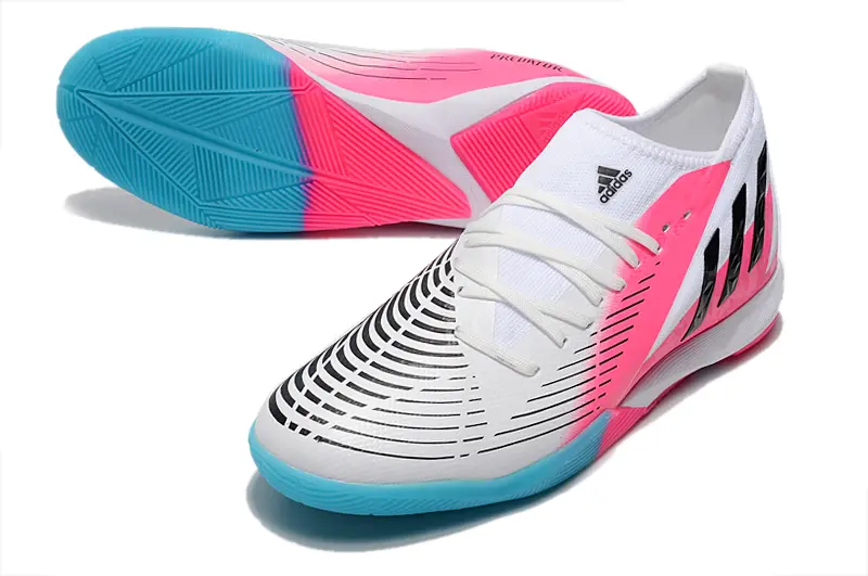 Adidas Predator Edge.3 IC - White/Electric Pink/Aqua Blue