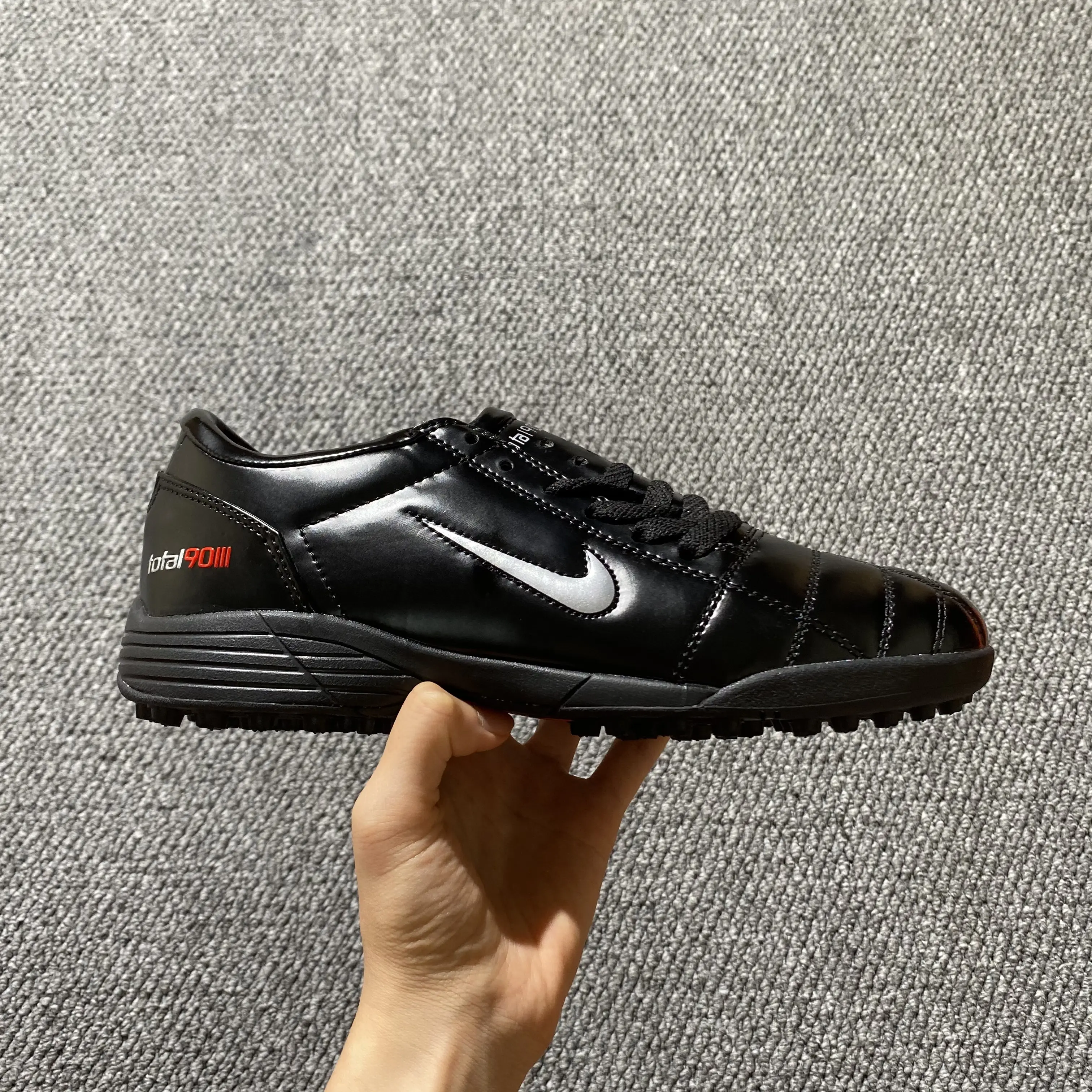 Nike Total 90 III TF - Black/Midnight Black/Red Hot