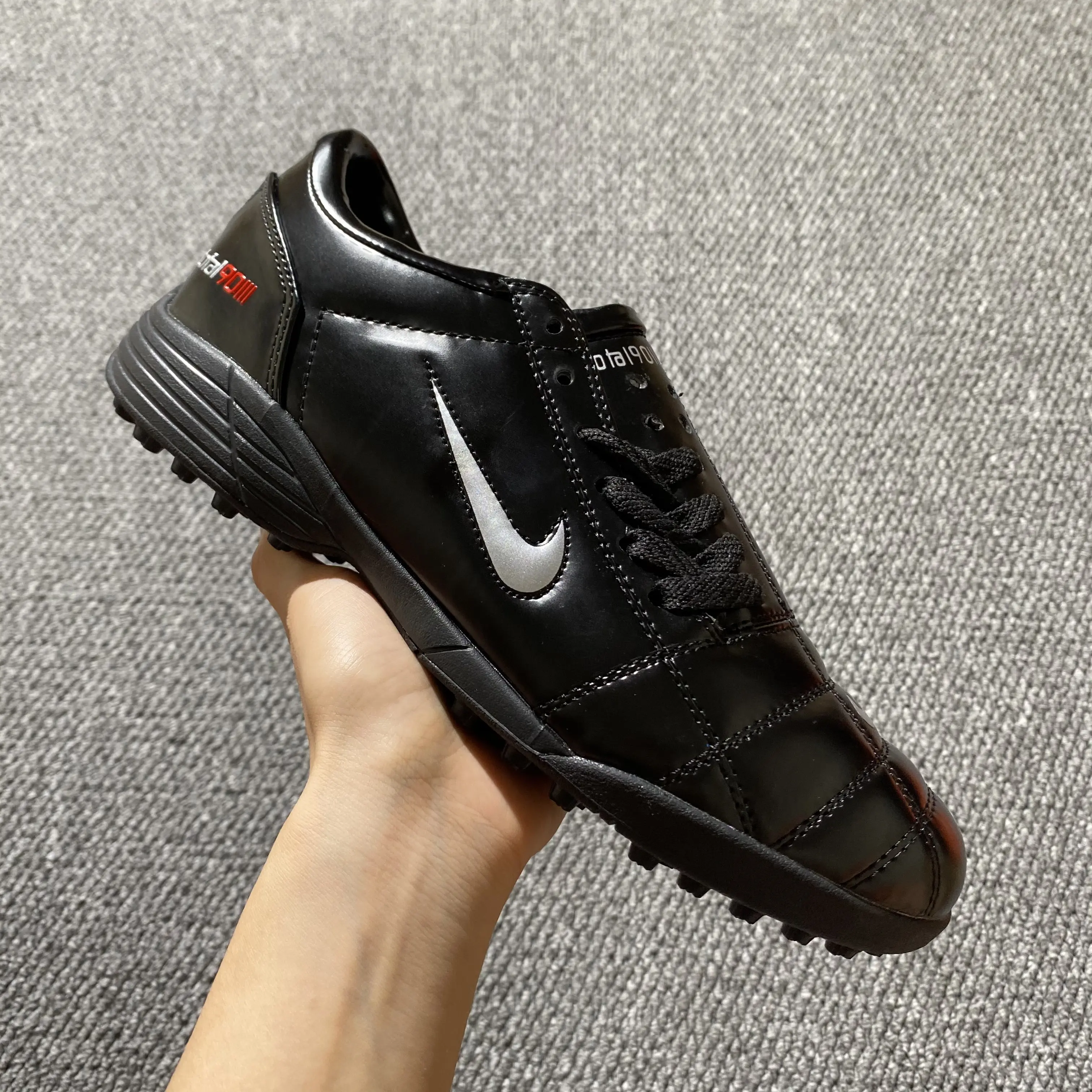 Nike Total 90 III TF - Black/Midnight Black/Red Hot