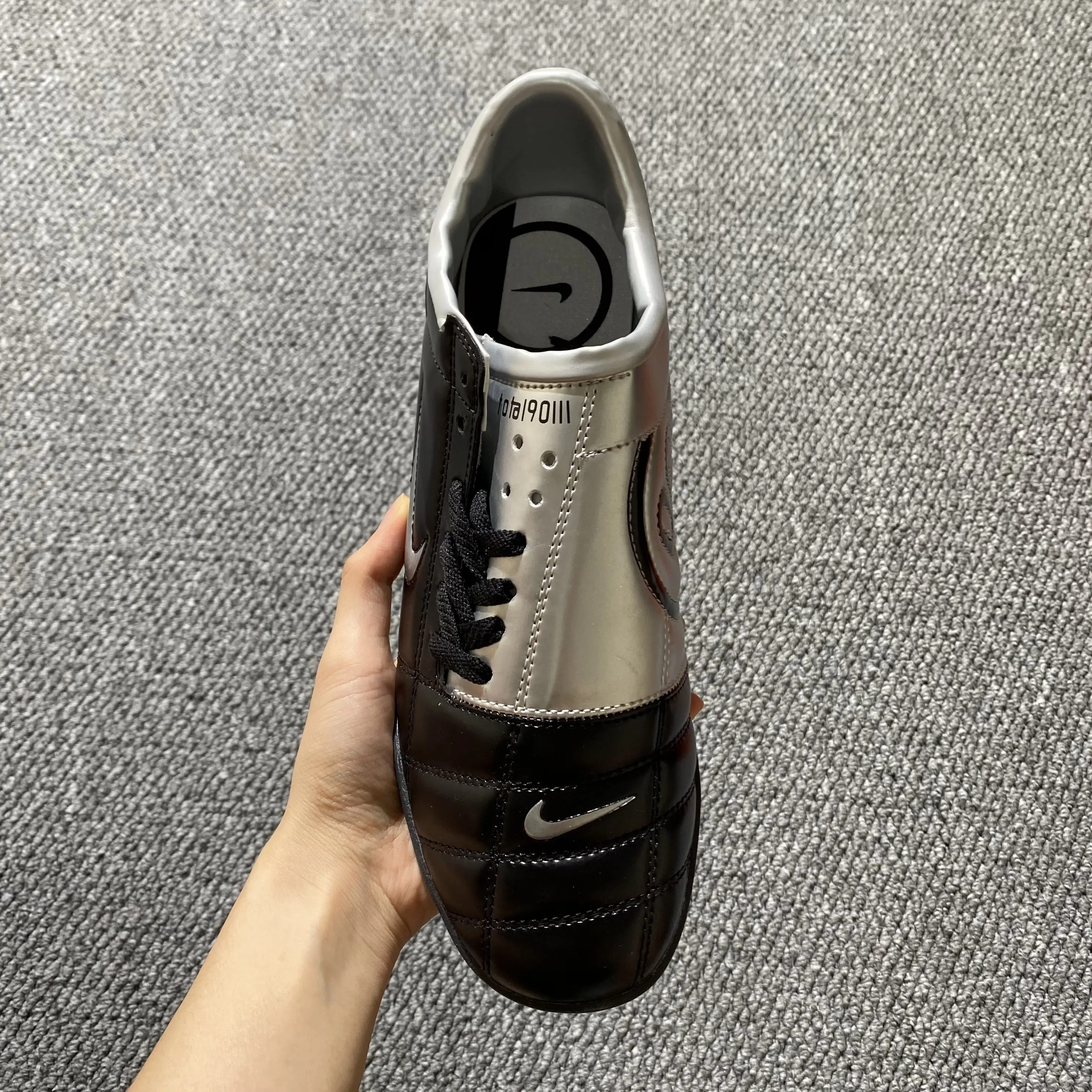 Nike Total 90 III TF - Black/Sleek Black/Red Accent