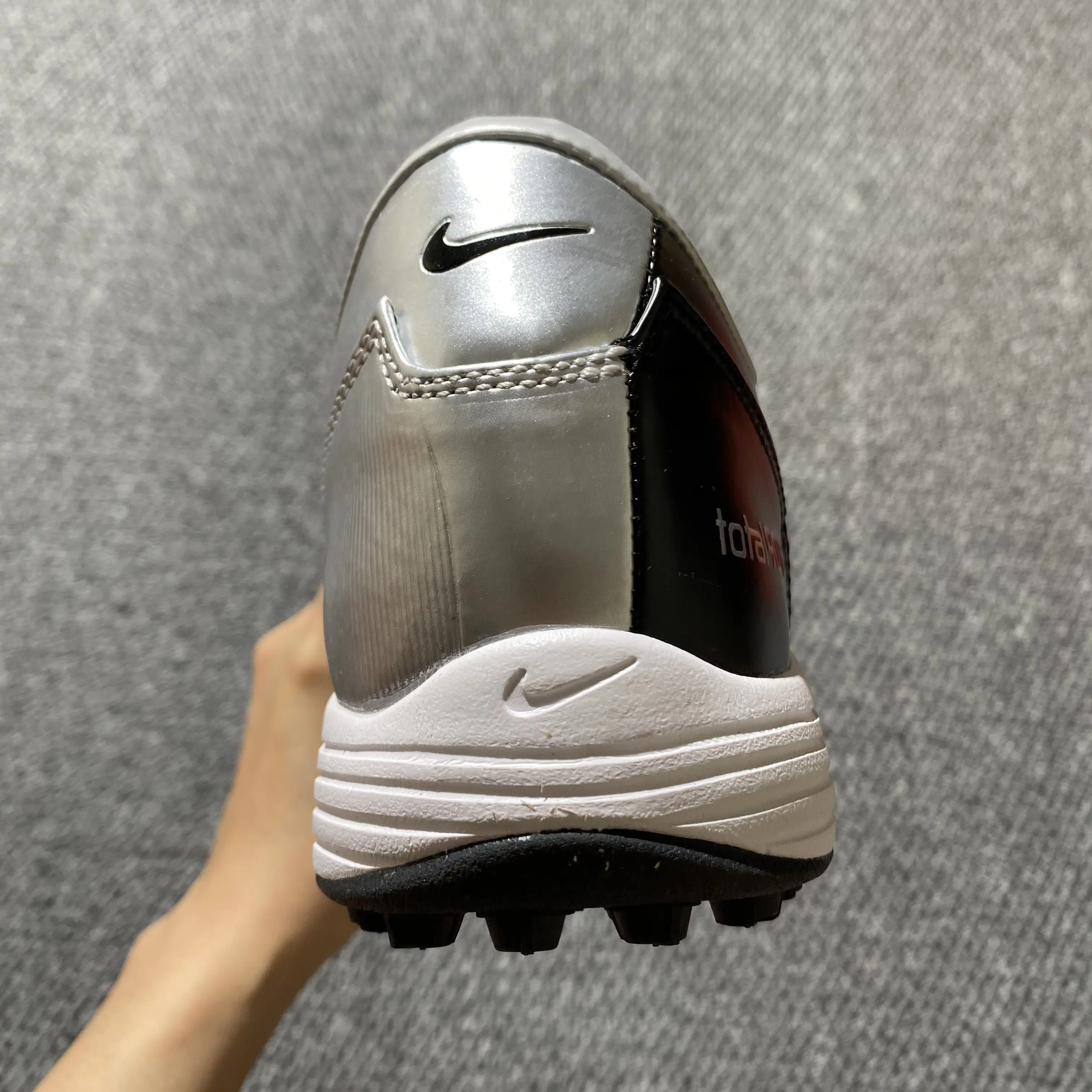 Nike Total 90 III TF - Black/Sleek Black/Red Accent