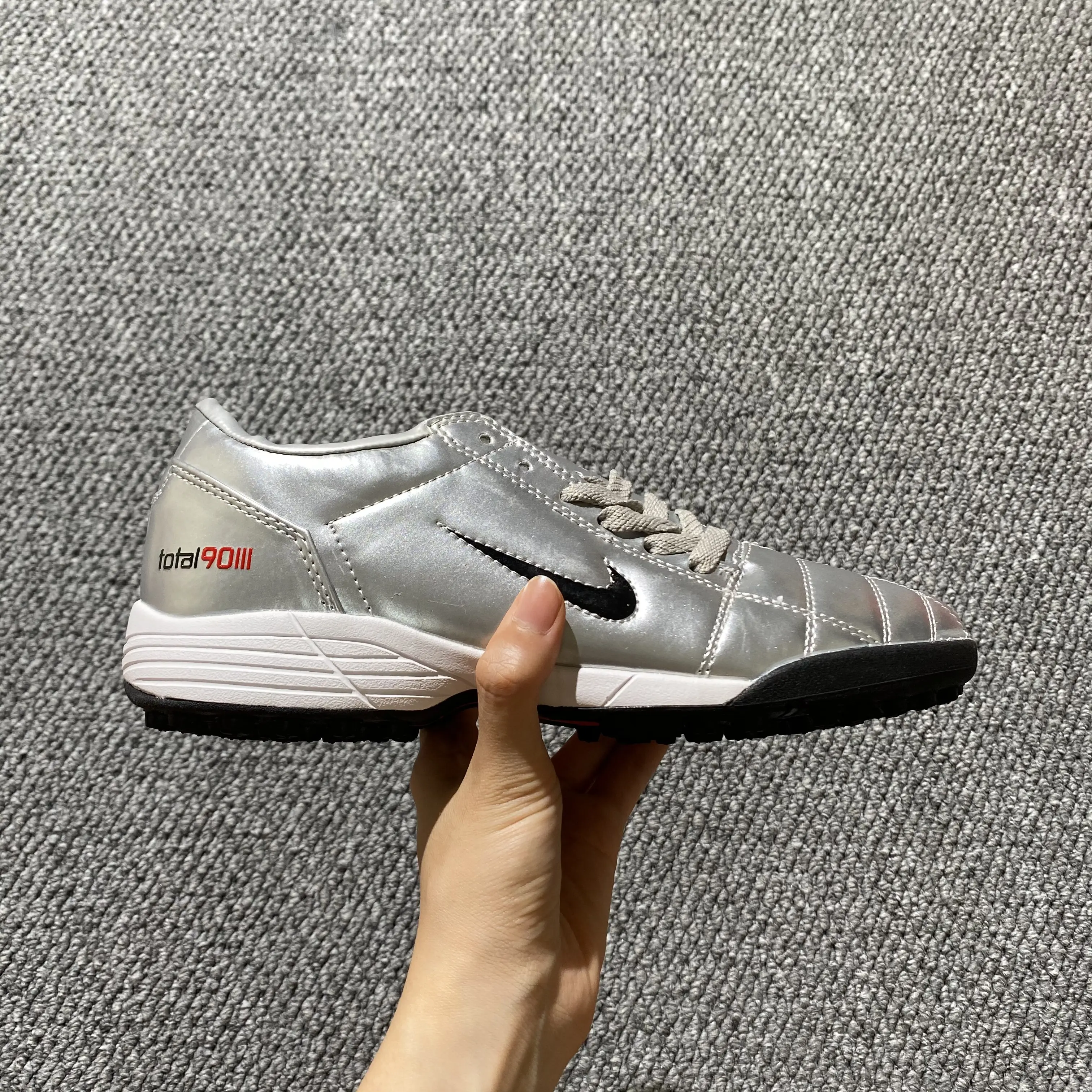 Nike Total 90 III TF - Silver/Metallic Silver/Black