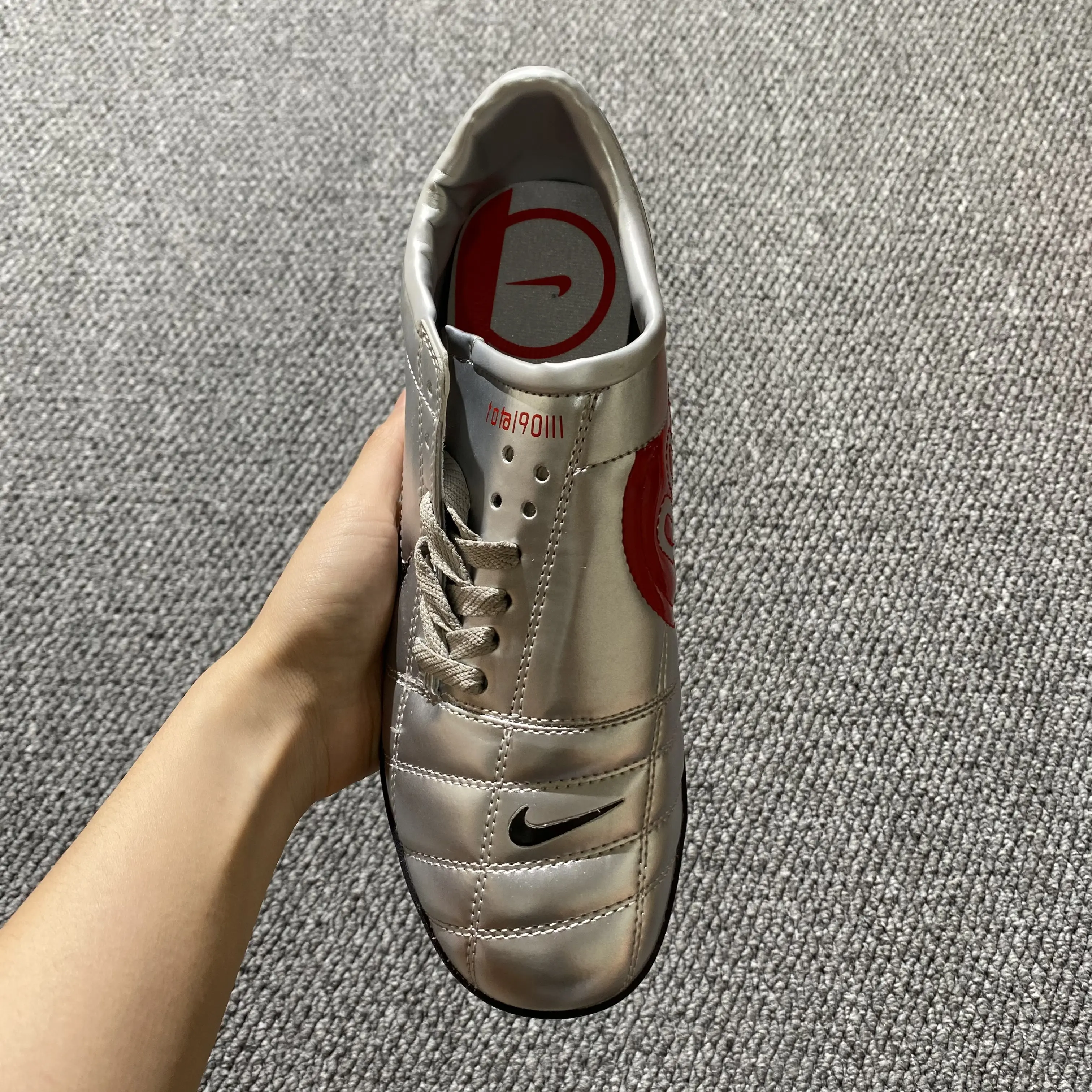 Nike Total 90 III TF - Silver/Metallic Silver/Black