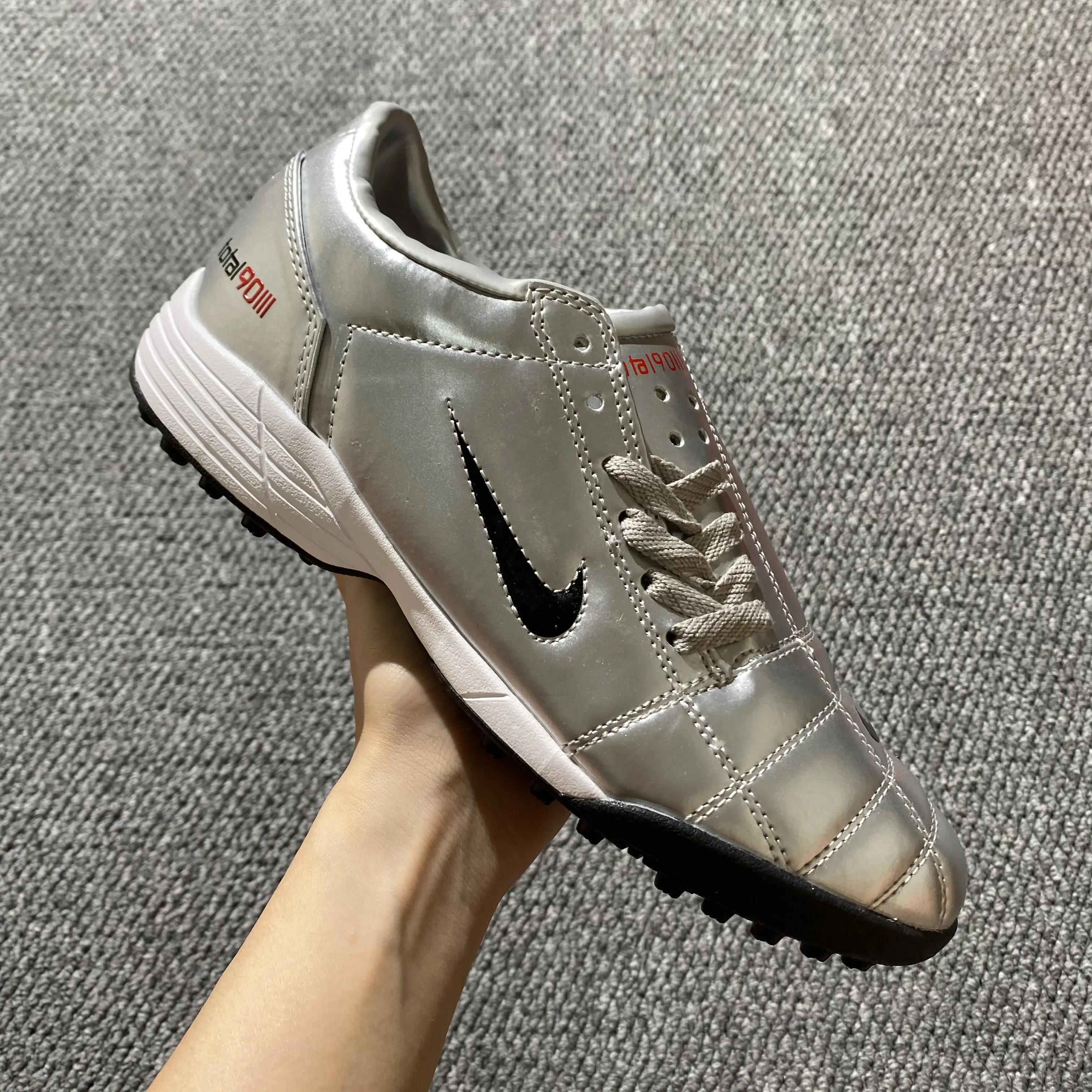Nike Total 90 III TF - Silver/Metallic Silver/Black