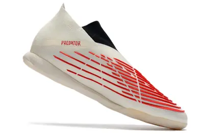 Adidas Predator Edge+ Laceless IC - White/Crimson Red/Black