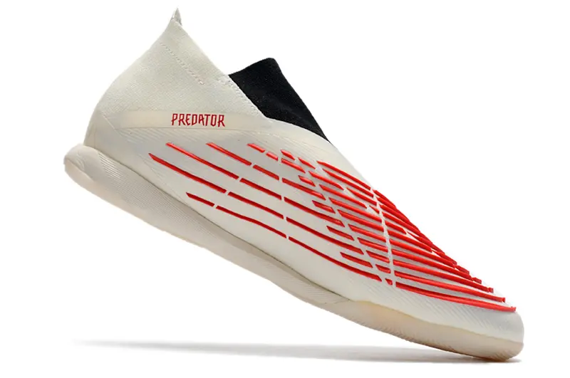 Adidas Predator Edge+ Laceless IC - White/Crimson Red/Black