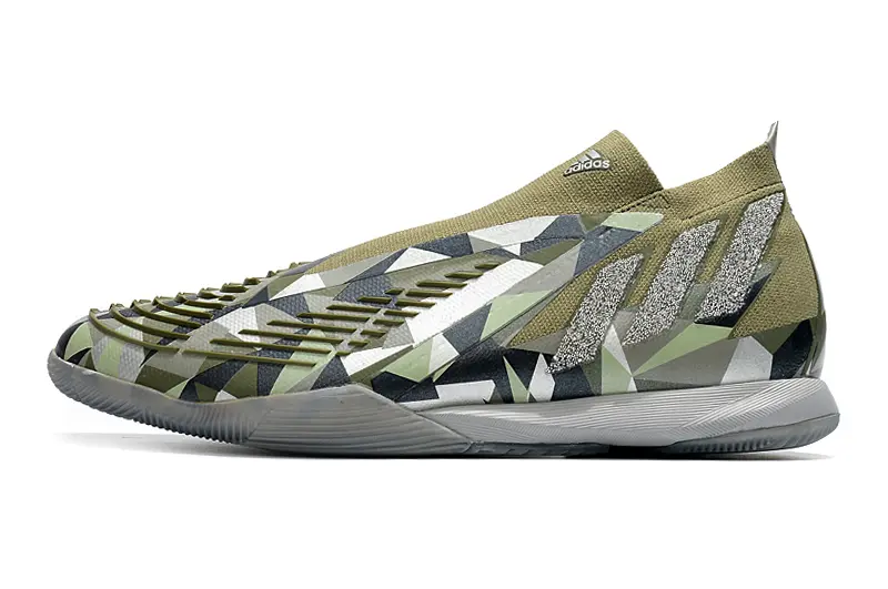 Adidas Predator Edge+ Laceless IC - Olive/Army Green/Charcoal Grey