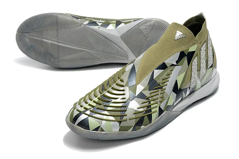 Adidas Predator Edge+ Laceless IC - Olive/Army Green/Charcoal Grey