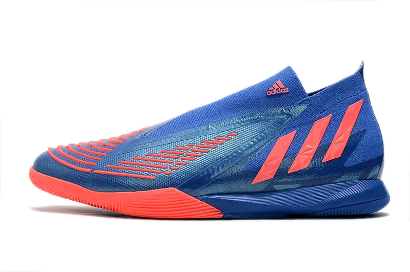 Adidas Predator Edge+ Laceless IC - Blue/Vibrant Blue/Neon Orange