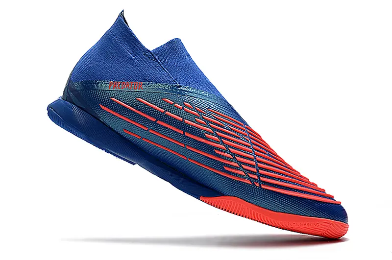 Adidas Predator Edge+ Laceless IC - Blue/Vibrant Blue/Neon Orange