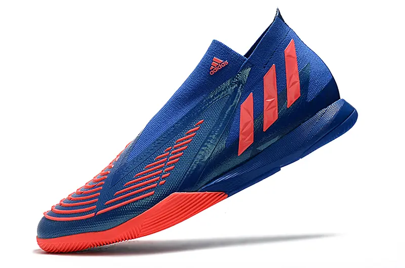 Adidas Predator Edge+ Laceless IC - Blue/Vibrant Blue/Neon Orange