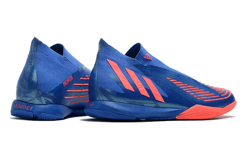 Adidas Predator Edge+ Laceless IC - Blue/Vibrant Blue/Neon Orange