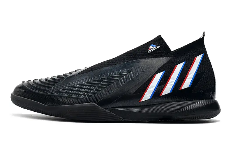 Adidas Predator Edge+ Laceless IC - Black/Midnight Black/Crimson Red