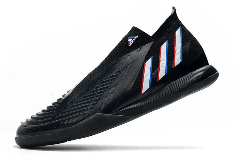 Adidas Predator Edge+ Laceless IC - Black/Midnight Black/Crimson Red